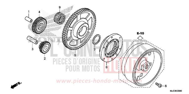 EMBRAYAGE DE DEMARRAGE de NC750J MAT BALLISTIC BLACK METALLIC (NHA86B) 2017
