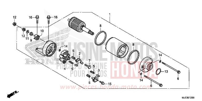 MOTEUR DE DEMARRAGE de NC750J MAT BALLISTIC BLACK METALLIC (NHA86B) 2017