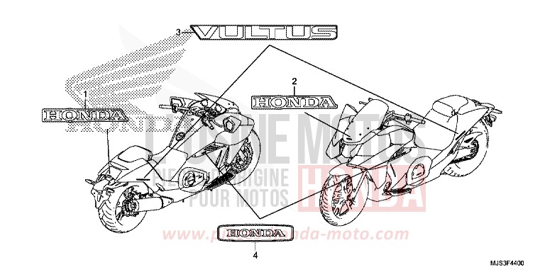 MARQUE de NC750J MAT BALLISTIC BLACK METALLIC (NHA86B) 2017