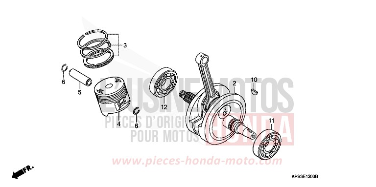 VILEBREQUIN/PISTON de CRF230F EXTREME RED (R292) 2007