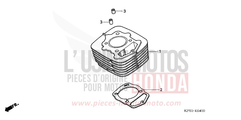 CYLINDRE de CRF230F EXTREME RED (R292) 2008