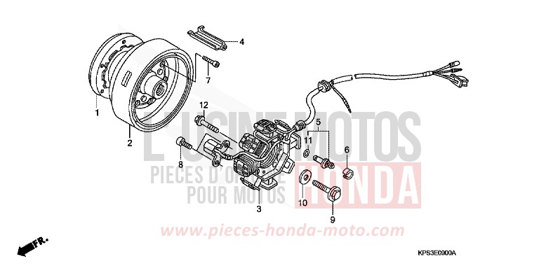 GENERATRICE de CRF230F EXTREME RED (R292) 2008