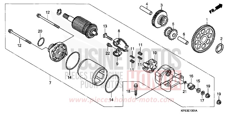 MOTEUR DE DEMARRAGE (CRF230F8/9/B) de CRF230F EXTREME RED (R292) 2008