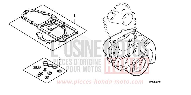 TROUSSE DE JOINT B de CRF230F EXTREME RED (R292) 2008