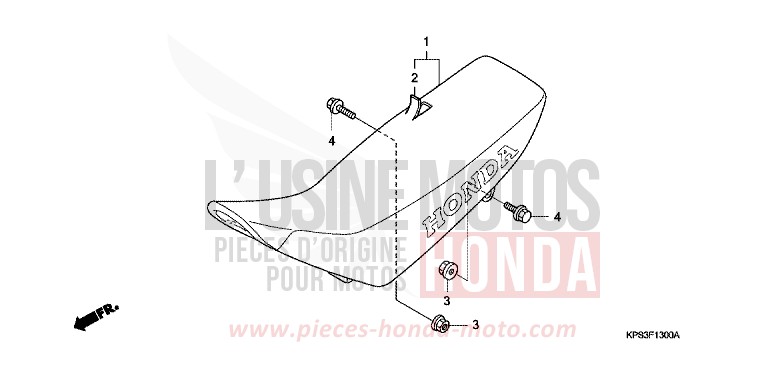 SIEGE de CRF230F EXTREME RED (R292) 2009