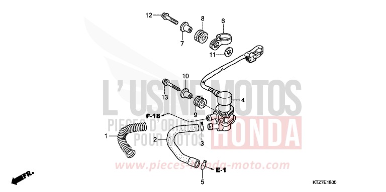 VALVE SOLENOIDE de PS125i PEARL SIENA RED (R320) 2008