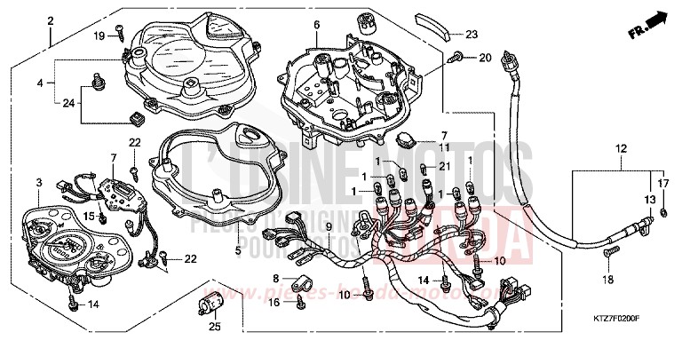 COMPTEUR de PS125i PEARL SIENA RED (R320) 2008
