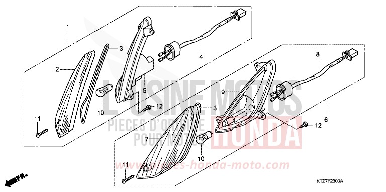 CLIGNOTANT de PS125i PEARL SIENA RED (R320) 2008