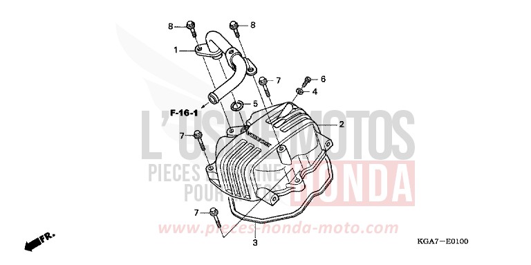 COUVERCLE DE CULASSE de CG125 FORCE SILVER METALLIC (NH411) de 2004
