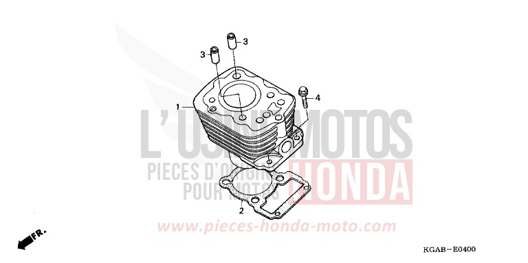 CYLINDRE de CG125 FORCE SILVER METALLIC (NH411) de 2004