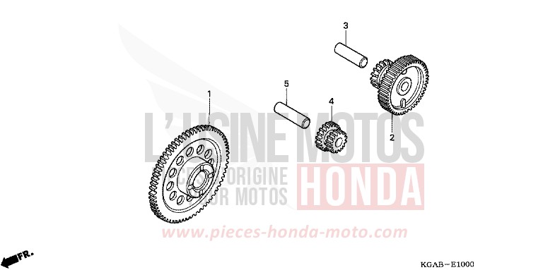 EMBRAYAGE DE DEMARRAGE de CG125 FORCE SILVER METALLIC (NH411) de 2004