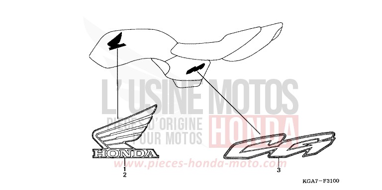 MARQUE de CG125 FORCE SILVER METALLIC (NH411) de 2004