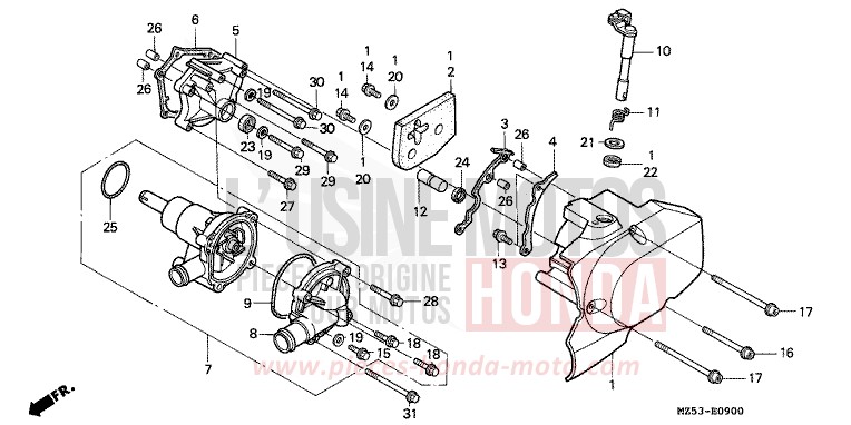 POMPE A EAU de VF750C MAGNA RED (R201) 1993