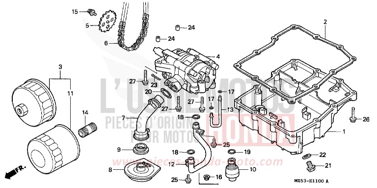 POMPE A HUILE de VF750C MAGNA RED (R201) 1993