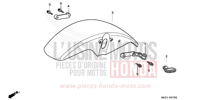 AILE AVANT de VF750C MAGNA RED (R201) de 1993