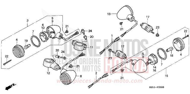 CLIGNOTANT de VF750C MAGNA RED (R201) 1993