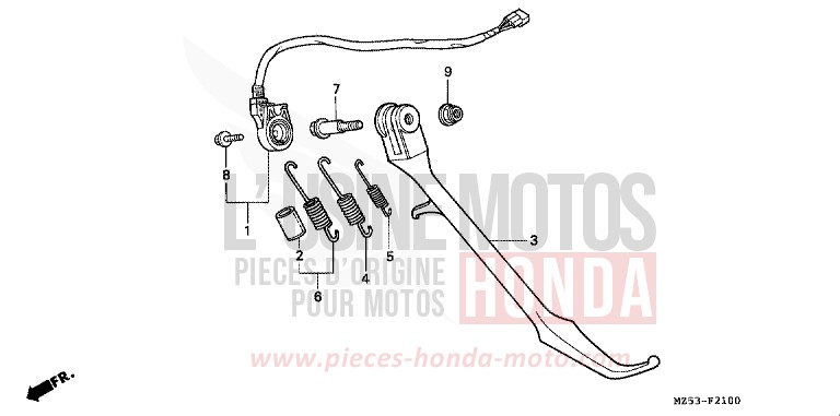 BEQUILLE de VF750C PR140 (PR140) de 1993