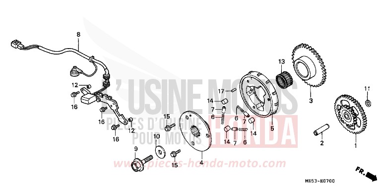 GENERATEUR D'IMPULSIONS de VF750C MAGNA RED (R201) 1994