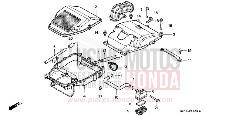 FILTRE A AIR de VF750C PR140 (PR140) de 1994