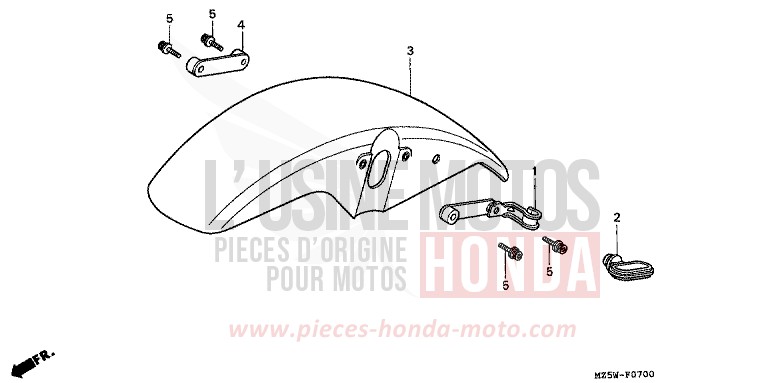 AILE AVANT de VF750C NOIR (NH1) 1999