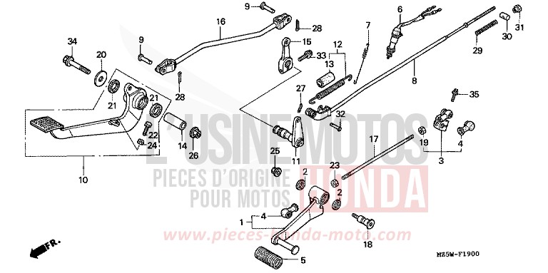 PEDALE de VF750C NOIR (NH1) 1999