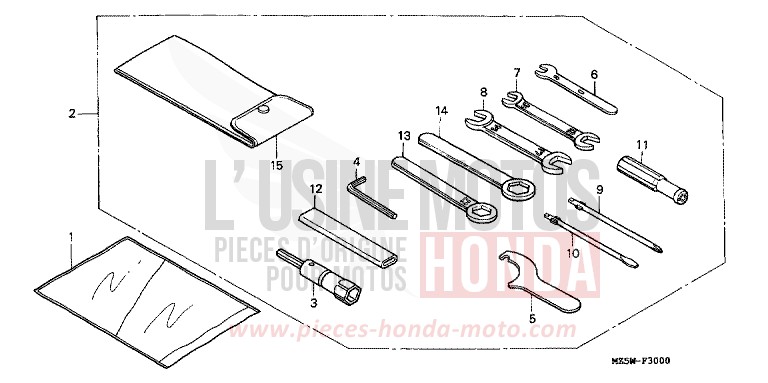 OUTILS de VF750C CANDY GLORY RED-U (R101) 1999