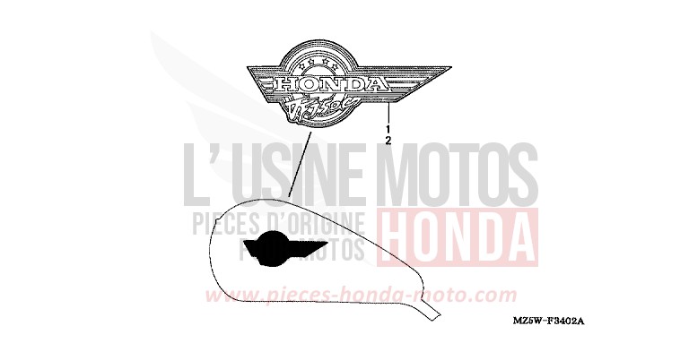 MARQUE (VF750CX) (AR,E,ED,F,G,SP,SW,2G,3G) de VF750C CANDY GLORY RED-U (R101) 1999