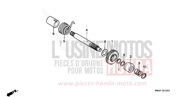 AXE DE KICKSTARTER de XR100R FIGHTING RED (R134) de 2001