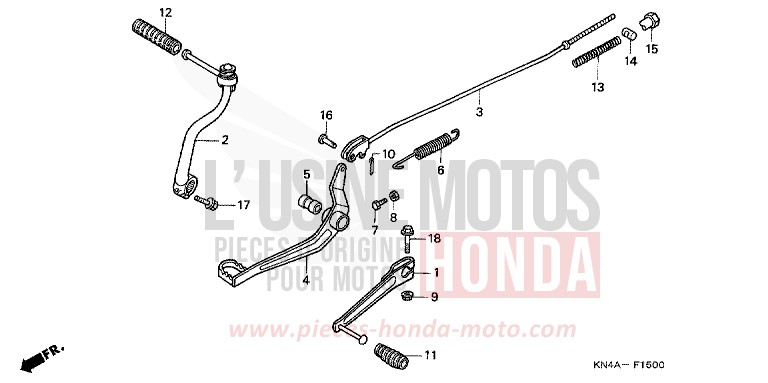 PEDALE de XR100R FIGHTING RED (R134) 2001