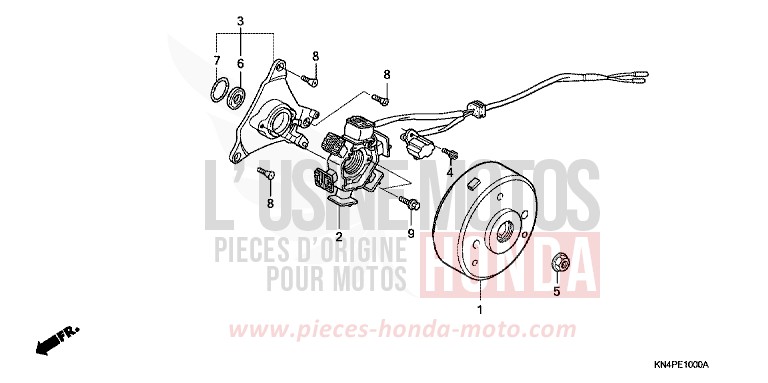 GENERATRICE de XR100R FIGHTING RED (R134) de 2002
