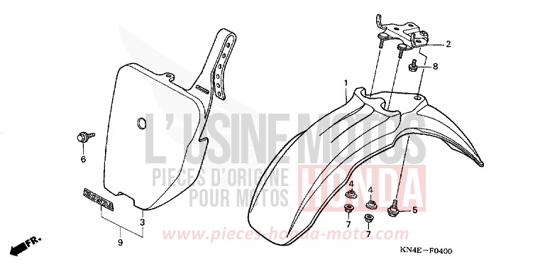 AILE AVANT de XR100R FIGHTING RED (R134) de 2002