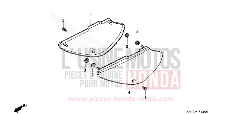 COUVERCLE LATERAL de XR100R FIGHTING RED (R134) de 2002