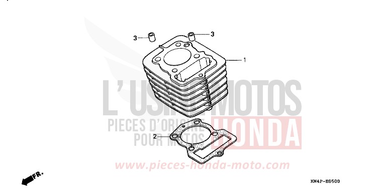 CYLINDRE de XR100R FIGHTING RED (R134) de 2003