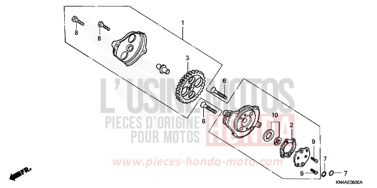 POMPE A HUILE de XR100R FIGHTING RED (R134) de 2003