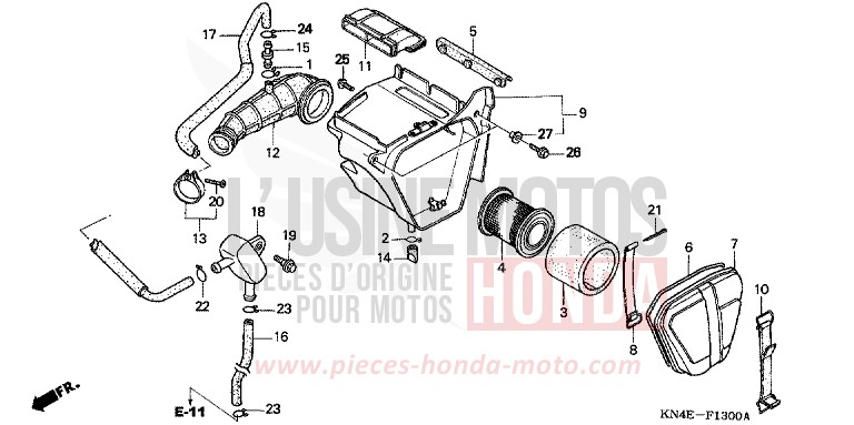 FILTRE A AIR de XR100R FIGHTING RED (R134) 2003
