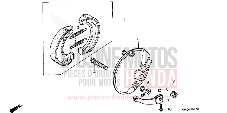 PANNEAU DE FREIN AVANT de XR100R SHASTA WHITE (NH138H) 1996