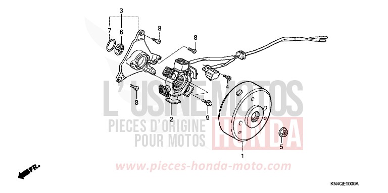 GENERATRICE de XR100R SHASTA WHITE (NH138) 1997