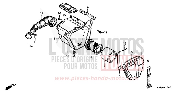FILTRE A AIR de XR100R SHASTA WHITE (NH138) 1998