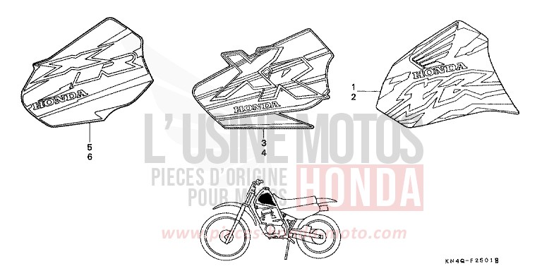 MARQUE (2) de XR100R SHASTA WHITE (NH138) de 1998