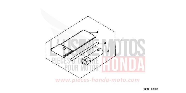 OUTILS de XR100R SHASTA WHITE (NH138) de 1999