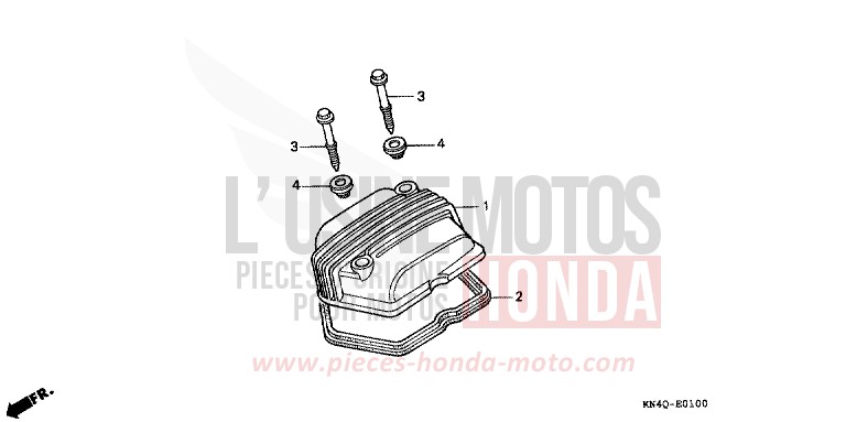 COUVERCLE DE CULASSE de XR100R FIGHTING RED (R134) de 2000