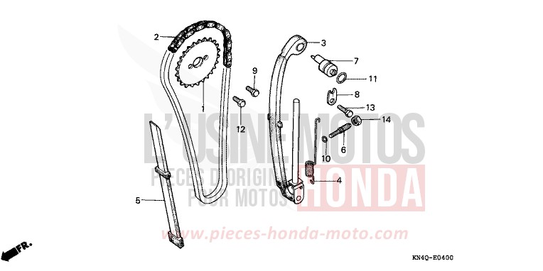 CHAINE A CAMES/TENDEUR de XR100R FIGHTING RED (R134) de 2000
