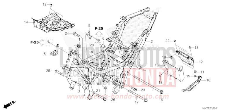 CARROSSERIE DE CHASSIS de X-ADV MAT GOLDFINCH YELLOW (Y242) de 2025
