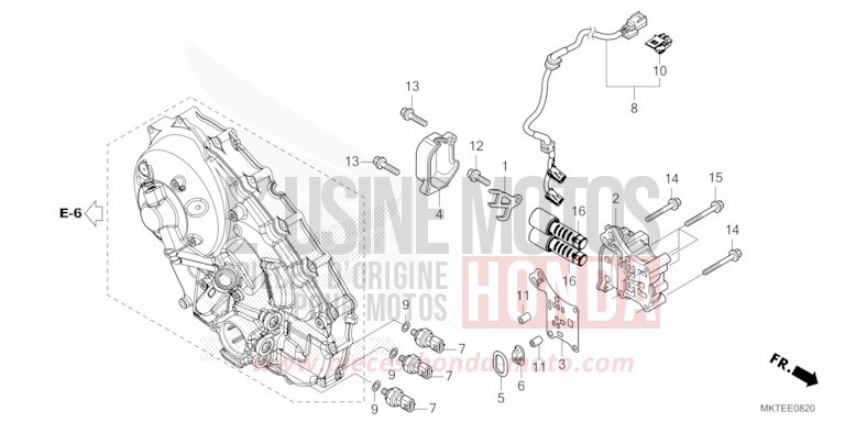 SOLENOIDE LINEAIRE de X-ADV GRAPHITE BLACK (NHB01) de 2025
