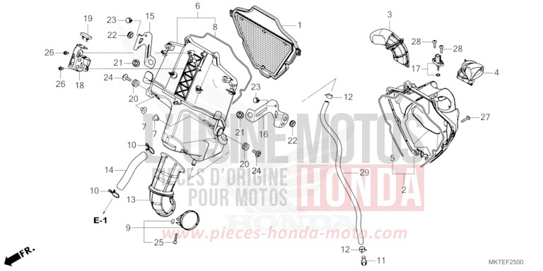 FILTRE A AIR de X-ADV PEARL GLARE WHITE (NHB53) de 2025