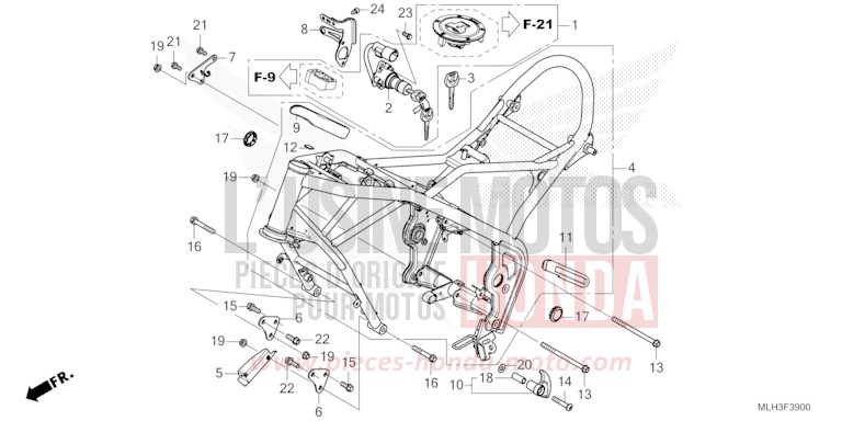 CARROSSERIE DE CHASSIS de REBEL CANDY ENERGY ORANGE (YR249) 2025