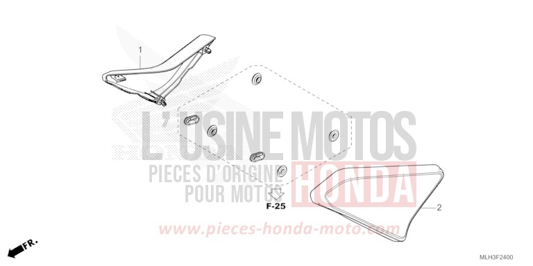COUVERCLE LATERAL de REBEL MAT DIM GRAY METALLIC (NHC34) 2025