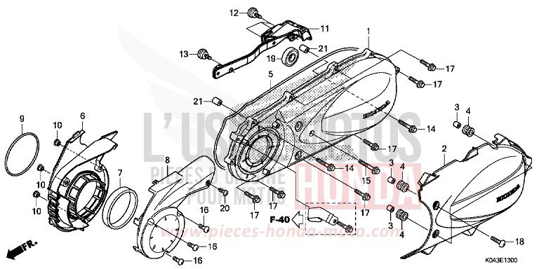 RADIATEUR de VTX1300S DURANGO RED METALLIC (R274) 2003