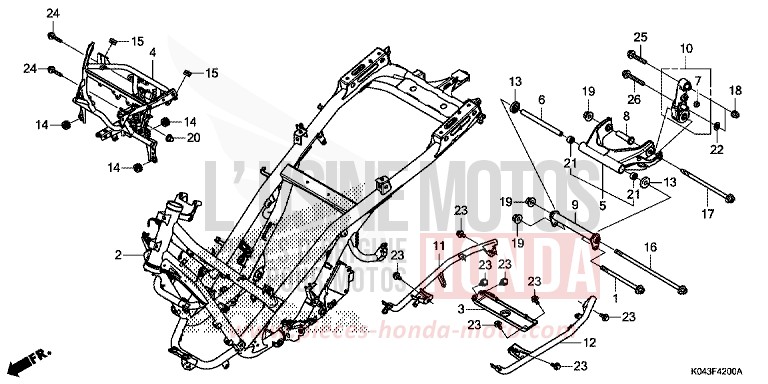 COMMANDE INJECTION D'AIR SOUPAPE de VTX1300S NOIR (NH1) 2004