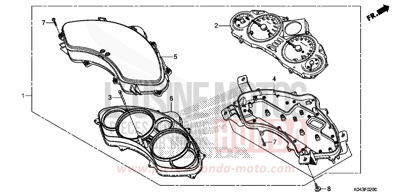 COMMANDE INJECTION D'AIR SOUPAPE de VTX1300S DURANGO RED METALLIC (R274) 2004